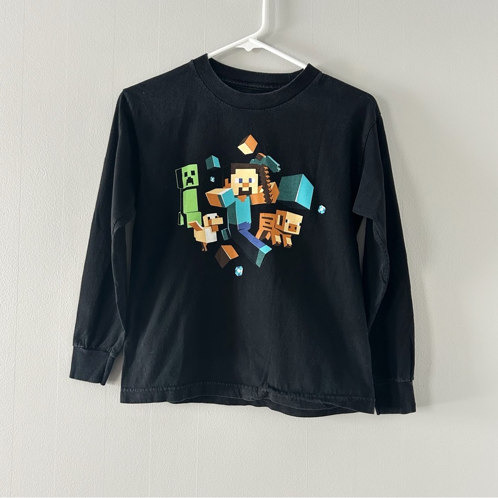 Long Sleeve Graphic Minecraft Character Tee